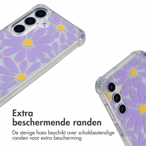 imoshion Design hoesje met koord Samsung Galaxy A15 (5G) - Tropical Violet Flowers Connect