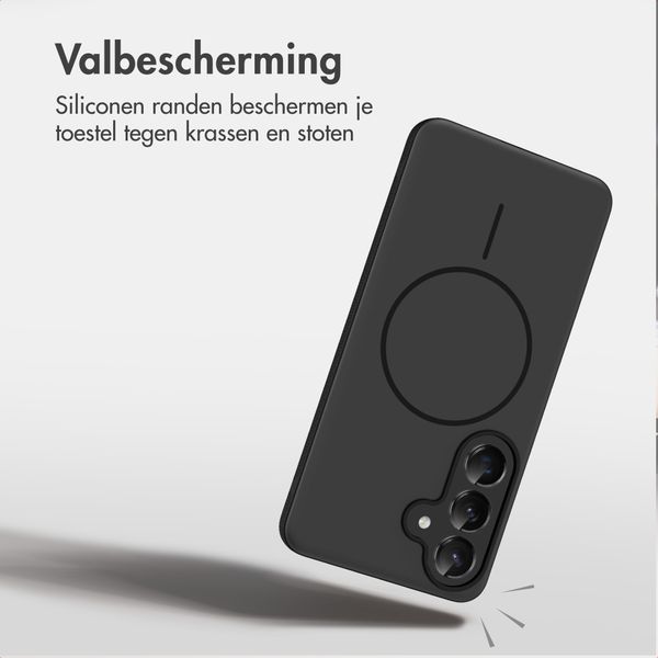 imoshion Color Backcover met Thin MagSafe Ring Samsung Galaxy S25 / S24 - Zwart