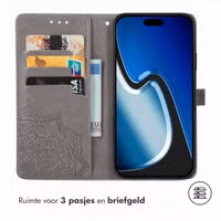 imoshion Mandala Bookcase Apple iPhone 15 - Grijs