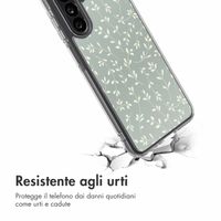 imoshion Design hoesje Samsung Galaxy A26 - Smoke Green Flowers