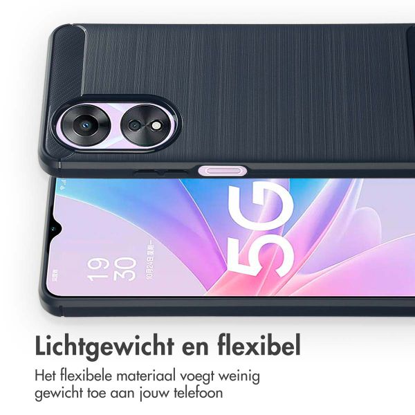 imoshion Brushed Backcover Oppo A58 (4G) - Donkerblauw