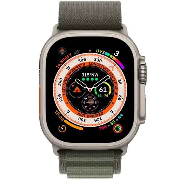 Apple Alpine Loop Band Apple Watch Series 1-10 / SE / Ultra (2) - 42/44/45/46/49 mm - Maat S - Groen