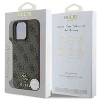 Guess 4G Metal Logo Backcover MagSafe iPhone 16 Pro Max - Bruin