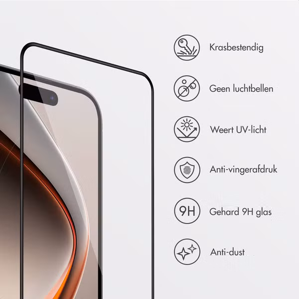 Accezz Gehard Glas Screenprotector + Applicator Apple iPhone Duo