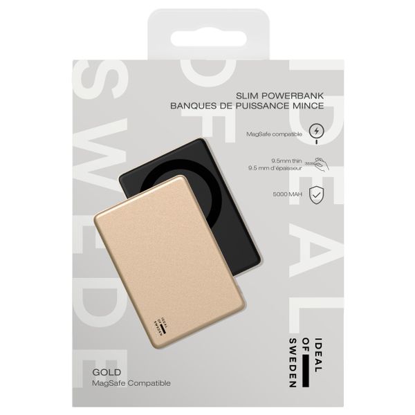 iDeal of Sweden Slim MagSafe Powerbank 5.000 mAh - Draadloze powerbank - Gold
