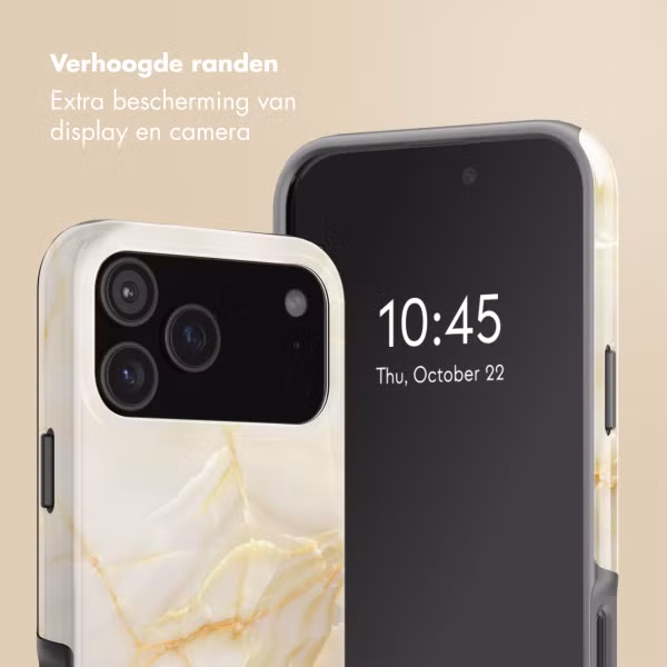 Selencia Vivid Backcover met MagSafe Apple iPhone 17 Pro Max - Golden Beige Marble