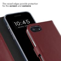 Selencia Genuine Leather Book Case Apple iPhone 17e / 16e - Burgundy