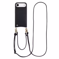 Selencia Nova Telefoonhoes met Koord en Pashouder Apple iPhone Air - Zwart