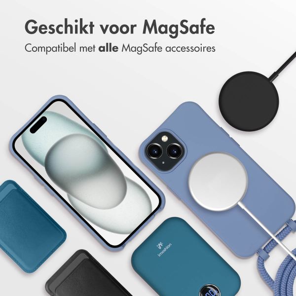 imoshion Color Backcover met afneembaar koord MagSafe iPhone 15 - Ash Blue