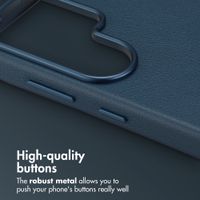 Accezz Leather Back Cover with MagSafe Samsung Galaxy S26 Ultra - Nightfall Blue