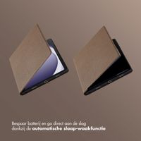 Selencia Riva Bookcase Samsung Galaxy Tab A9 Plus - Mocha Brown