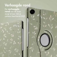 imoshion 360° Draaibare Design Bookcase Samsung Galaxy Tab A9 Plus - Green Flowers