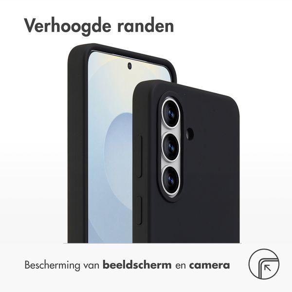 Accezz Liquid Silicone Backcover met MagSafe Samsung Galaxy S26 - Zwart