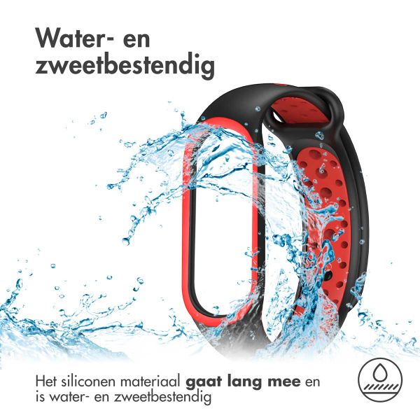 imoshion Siliconen sport bandje Xiaomi Mi Band 5 / 6 - Zwart / Rood