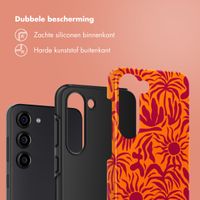 Selencia Vivid Tough Backcover Samsung Galaxy S23 - Tropical Vibes Apricot