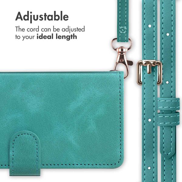 imoshion Bookcase with Strap Apple iPhone SE (2022 / 2020) / 8 / 7 - Turquoise