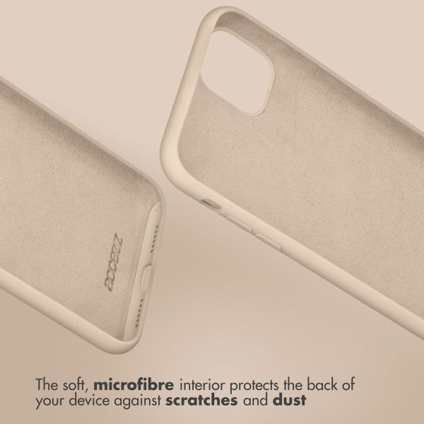 Accezz Liquid Silicone Back Cover Apple iPhone 14 Pro - Stone