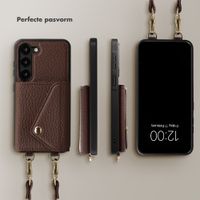 Selencia Sera Telefoonhoes met Koord en Envelop Pashouder Samsung Galaxy S23 - Chocolate Brown