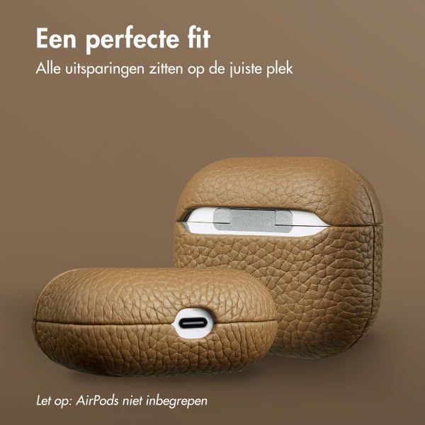 Accezz Echt Leren Case Apple AirPods 3 - Taupe