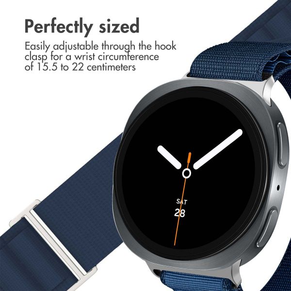 imoshion Nylon Alpine Band Samsung Galaxy Watch 9 (40/44mm) / Watch 8 (40/44mm) / Classic (46mm) - Dark Blue