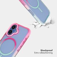 Selencia Gradient Backcover met MagSafe Apple iPhone 17 - Roze / Blauw
