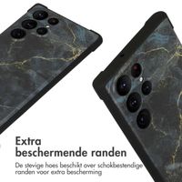 imoshion Design hoesje met koord Samsung Galaxy S22 Ultra - Black Marble