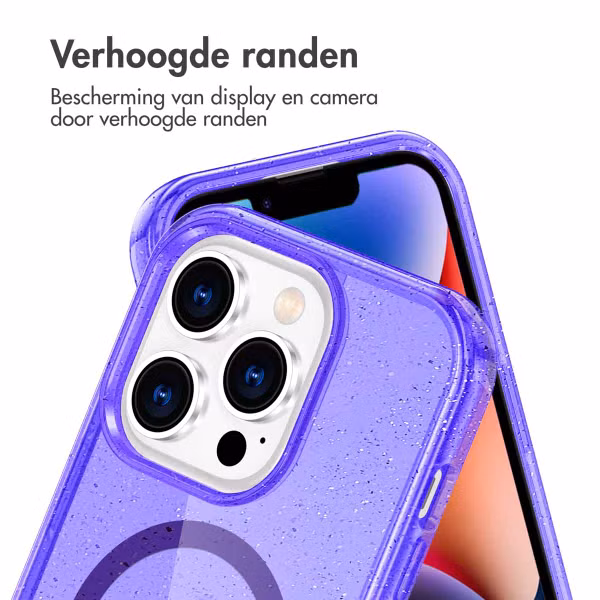 imoshion Sparkle Backcover met MagSafe Apple iPhone 13 Pro - Glitter Paars