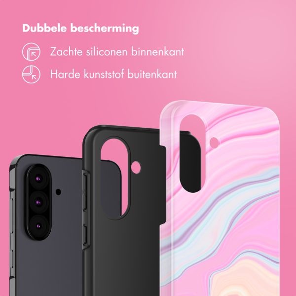 Selencia Vivid Backcover Samsung Galaxy A36 / A56 - Pastel Lipstick Marble