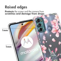 imoshion Design hoesje Motorola Moto G60 - Bloem - Roze