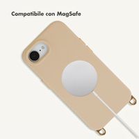 Selencia Rivièra MagSafe Back Cover with detachable hooks Apple iPhone 17e / 16e - Milky Latte