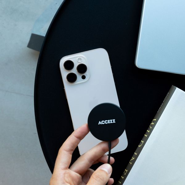 Accezz Wireless Charger USB-C - MagSafe Draadloze Oplader - 1 meter - Zwart