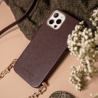 Selencia Aina Slang Hoesje met koord iPhone SE (2022 / 2020) / 8 / 7 / 6(s)