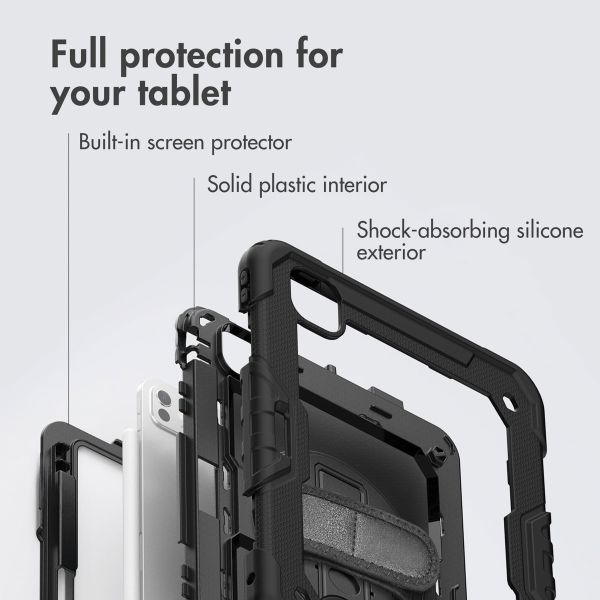 Accezz Rugged Back Cover with shoulder strap Apple iPad Pro 11 (2025) M5 / (2024) M4 - Black