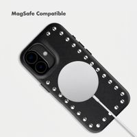 Selencia Studs Back Cover with MagSafe Apple iPhone 16 - Velvet Black
