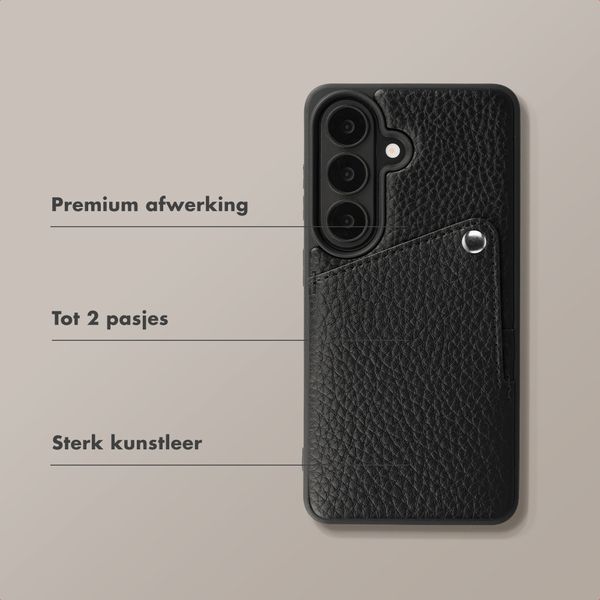 Selencia Riva Backcover met Pashouder Samsung Galaxy S26 Plus - Black