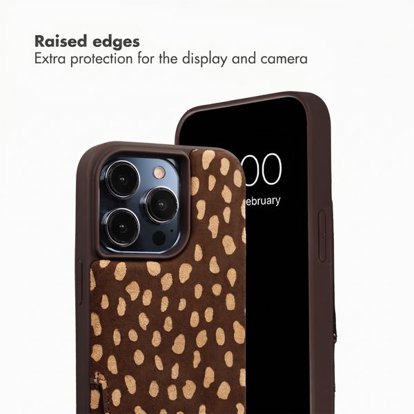Selencia Nova Real Leather Back Cover with Card Holder Apple iPhone 14 Pro - Fawn Chic