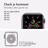 Apple Gevlochten solobandje Apple Watch | 44/45/46/49 mm - Maat 11 - Midnight