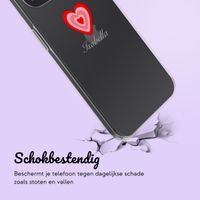 Gepersonaliseerd hoesje met hartje iPhone 13 - Transparant