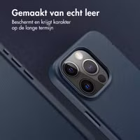 Accezz MagSafe Leather Backcover Apple iPhone 15 Pro - Nightfall Blue