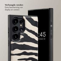 Selencia Nova Telefoonhoes met Koord en Pashouder Samsung Galaxy S24 Ultra - Zazzy Zebra