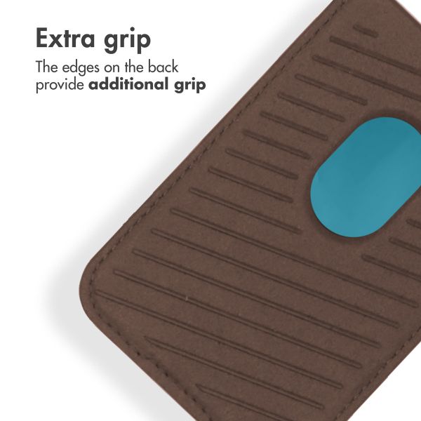 Accezz Leather Card Holder - Compatible with MagSafe and Qi2 - Coffee Brown
