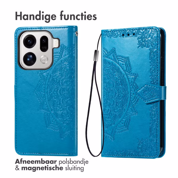 imoshion Mandala Bookcase Oppo Find X9 Pro - Turquoise