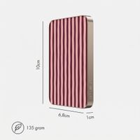 Selencia Vivid Powerbank 5.000 mAh - Draadloze Powerbank - MagSafe en Qi - Desert Gold / Bonbon Stripe Raspberry