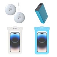imoshion Zomerpakket | Wireless Tag voor Apple (2-pack) + Universele Waterproof Pouch (2-pack) - Wit/Blauw + Ultra Series Powerbank 20.000 mAh - Petrol Green