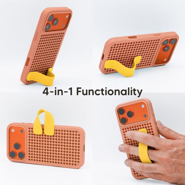 Callbuddy Hoesje met Strap Apple iPhone 17 Pro Max - Coral Pop