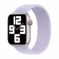 Apple Gevlochten solobandje Apple Watch | 44/45/46/49 mm - Maat 3 - Purple Fog