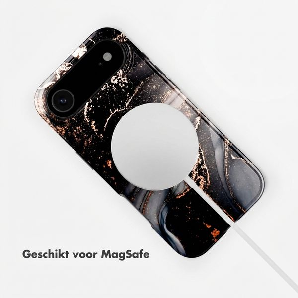 Selencia Vivid Backcover met MagSafe Apple iPhone Air - Chic Marble Black