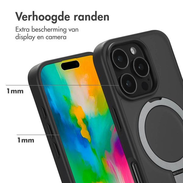 Accezz Ring Stand Backcover met MagSafe Apple iPhone 16 Pro Max - Zwart
