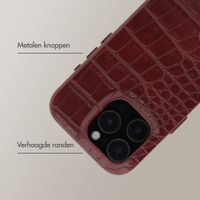 Selencia Croco Backcover met MagSafe Apple iPhone 16 Pro - Burgundy