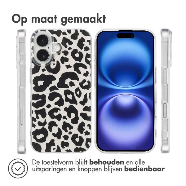 imoshion Design hoesje Apple iPhone 16 - Leopard Transparent